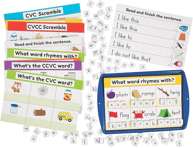 The CVC,Cvcc, & Ccvc Magnet Activity Set - 67 Pieces - Educational and Learning Activities for Kids