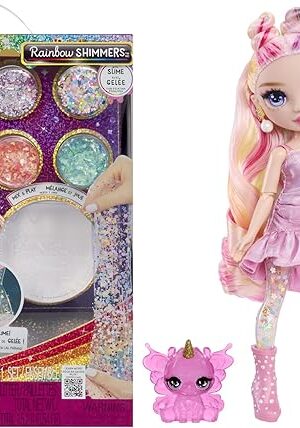 The Rainbow High Rainbow Shimmers with Slime – Bella, Pink 11?, Create a Rainbow Fashion Doll, Slime Kit