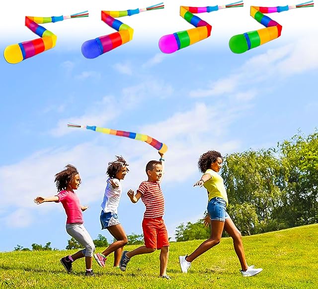 The Throw and Catch Ball with Rainbow Tail Camping Games Sports Comet Balls Playground Toys Baseball Gifts for Boys