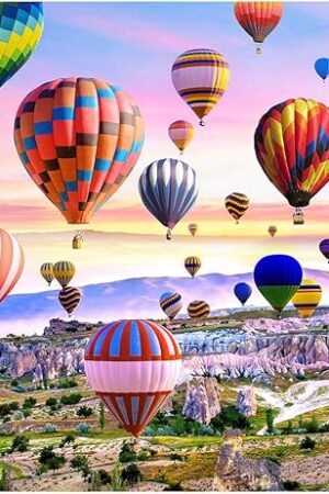 The Puzzles for Adults 1000 Piece Puzzles for Adults –Hot Air Balloons Landscape Style Jigsaw Puzzle Game Toys Gift