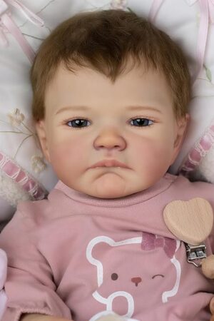 The Pinky Reborn Lovely 20 inch 50 cm Girl Reborn Baby Dolls with Blue Eyes,Realistic Newborn Baby Dolls Real Life Soft Weighted Body Reborn Gift Set for Kids Age 3+