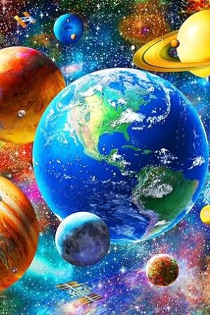 The Puzzles for Kids Ages 8-10 6-8 - Solar System Planets Floor Puzzle- 200 Piece Jigsaw Puzzles for Kids Ages 10-12 Year Old and Adults.Colorful Children Puzzles for Girls and Boys Educational Toys