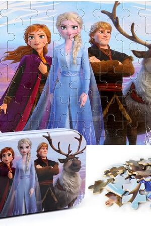 The Puzzles for Kids Ages 4-8, 60 Pieces Puzzles for Kids Ages 3-5 in a Metal Box Girls and Boys Learning Educational Jigsaw Puzzle Toys Gifts