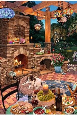 The Ravensburger - The Garden Kitchen - 1000 Piece Jigsaw Puzzle - Stunning, Vivid Colors - Perfect Patio, Backyard & BBQ Pit for Summer Parties - Puzzles for Adults