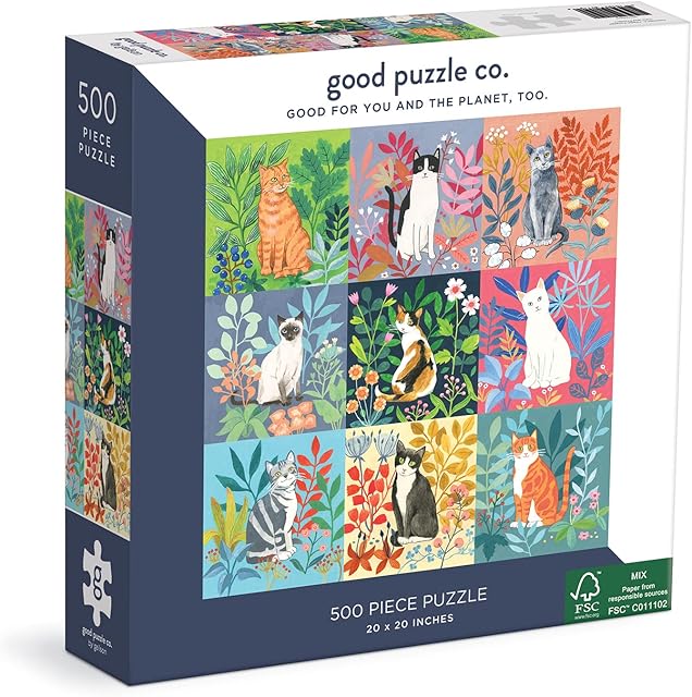 The Good Puzzle Co. Cats and Flowers