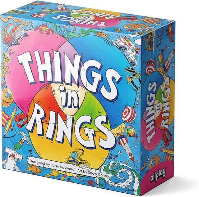The Allplay - Things in Rings Board Game - Small Box Big Game - 2 to 6 Players - 20 Minute Play Time