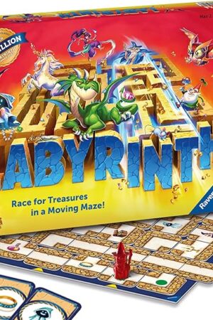 The Ravensburger Labyrinth Board Game - A Strategic Maze Challenge for Family Nights - Find Treasures & Block Opponents - MESH Accredited - Great Birthday Gift - 2-4 Players - Kids Ages 7-10 and Older
