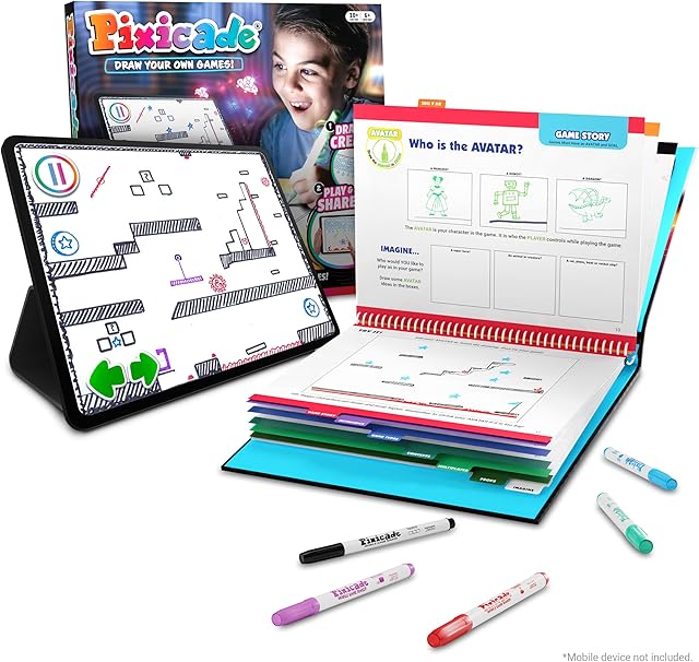 The Abacus Brands Pixicade! Turn Drawings Into Playable Video Games! | Doodle & Draw, Snap Play & Share Instant Video Games! | Mobile Video Game Maker and Creation Studio!