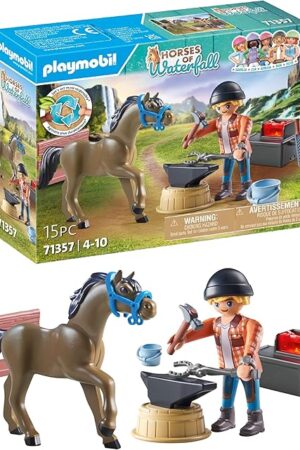 The PLAYMOBIL Horses of Waterfall Isabella and Lioness with Laundry Area - 71357
