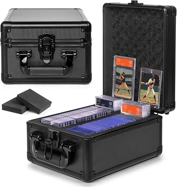 The Graded Card Storage Box, PSA Slab Case Holder for Graded Cards, Top Loaders Trading Card Storage Hard Case for Sports Card, Top Loaders, One Touch, Game Cards (2 Row)