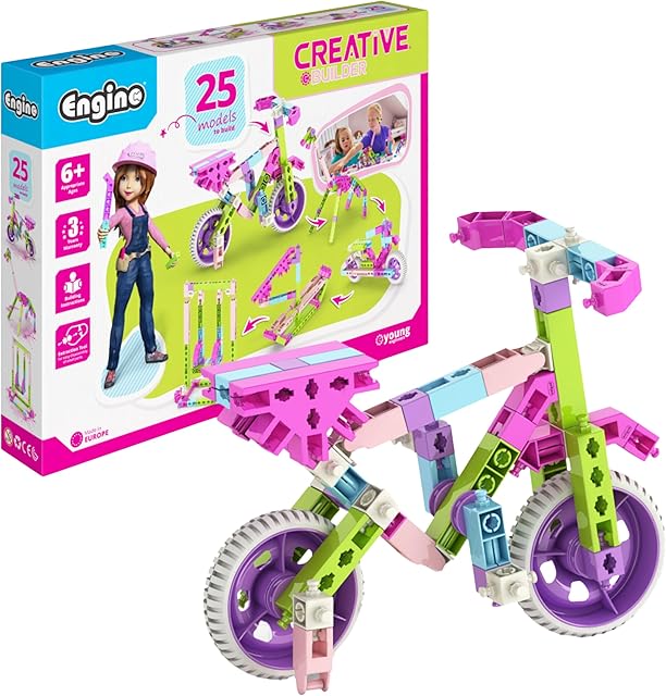 The Engino STEM for Girls, 25 Multimodel Set, Building Toys for Kids 6+, Engineering Kit, Gifts for Boys & Girls, Learning & Education Toys, STEM Projects