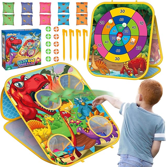 The Bean Bag Toss Game for Kids - Cornhole Board Outdoor Toys for Toddlers -Party Activities Carnival Outside Yard Backyard Beach Lawn Games Toy for Kid Boys Girls Age 3 4 5 6 7 8 Year Old Birthday Gifts