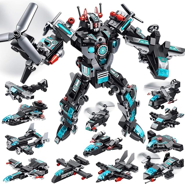 The Robot Building Toys for Boys Age 6 7 8 9 10 11 Year Old, 577 PCS STEM Toy Kit, 25-in-1 Building Bricks Educational Construction Set Engineering Toys, Activities Learning Gift for Kids