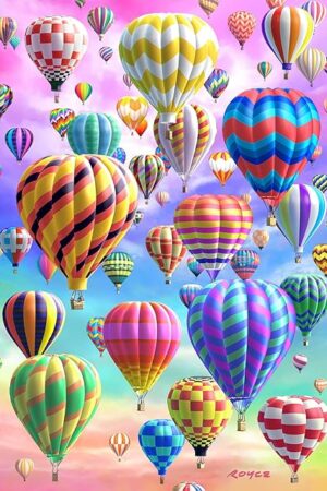 The RoseArt - Super Deep 3D Hot Air Balloon Magic 300 Jigsaw Puzzle for Adults
