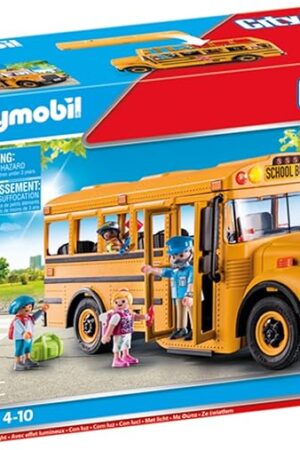 The Playmobil School Bus with Accessories and 4 Figures