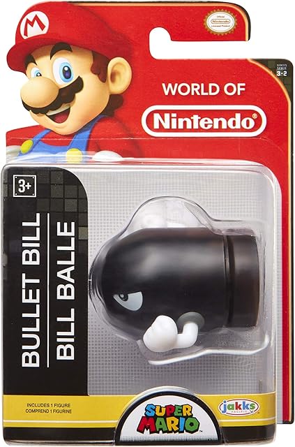 The World of Nintendo Super Mario 2.5" Bullet Bill Mini Figure