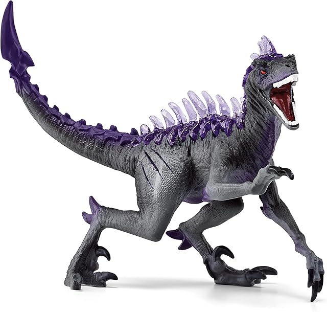 The Schleich Eldrador Monster Creatures Shadow Raptor Dinosaur Figurine - Wild Prehistoric Mythical Fantasy Dinosaur Creature, Magic Action Figure Toy for Boys and Girls, Gift for Kids Age 7+