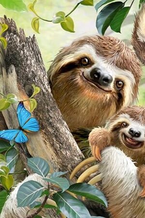 The Ravensburger Sloth Selfie 500 Piece Jigsaw Puzzle for Adults - 12000203 - Handcrafted Tooling, Made in Germany, Every Piece Fits Together Perfectly