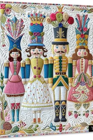 The PICKFORU Nutcracker Adventure Puzzles for Adults 1000 Pieces, Patchwork Jigsaw Puzzles Embroidery, Hard Unique Textiles Puzzle,Soldiers Doll Toys Theme as Wall Art Decor