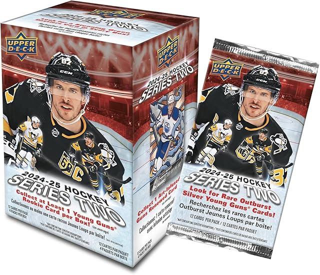 The 2024/25 Upper Deck Series 2 Hockey Blaster Box, 4 Packs Per Box, 12 Cards Per Pack