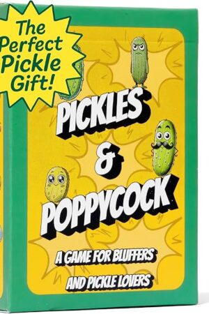 The Pickles & Poppycock - A Game for Bluffers and Pickle Lovers - Pickle Gifts - Gifts for Pickle Lovers - Card Games for Adults and Kids - Social Bluffing Game for 2-8 Players and Ages 8+