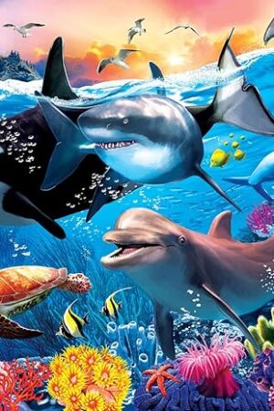 The Puzzles for Kids Ages 4-8 Year Old - Underwater World,100 Piece Jigsaw Puzzle for Toddler Children Learning Educational Puzzles Toys for Boys and Girls.