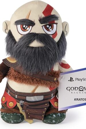 The PlayStation, God of War Ragnarok, Premium 10-Inch Kratos Collector Grade Plush Toy, Cute Plushies and Kids Toys for PS5 Fans of All Ages