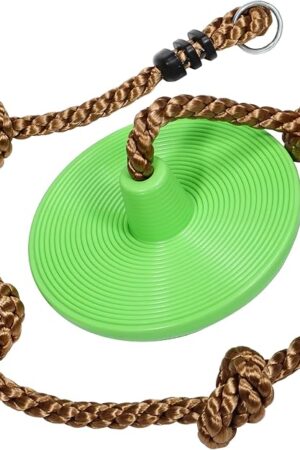 The REDCAMP Climbing Rope Swings for Trees, Heavy Duty Plastic Disc Swing Seat for Kids and Adults with Hanging Strap, Green