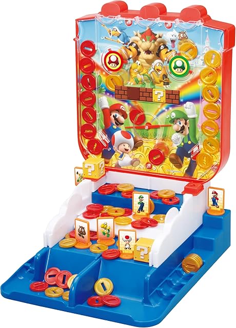 The EPOCH Games Super Mario Lucky Coin Game - Tabletop Skill and Action Game for 1-2 Players - Collect Coins, Win Prizes, and Have Fun!