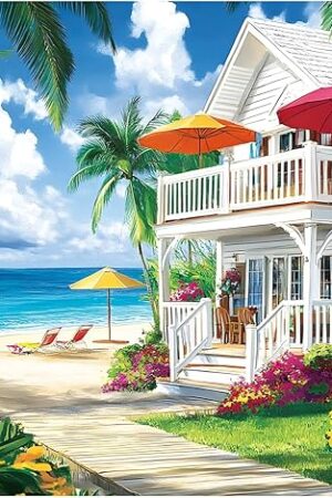 The Puzzles for Adults 300 Pieces Sea View Room Puzzles 300 Pieces for Adults,Interlock Perfectly Letter on Back No Dust,Challenging Puzzle Home Decor Birthday Party Gift Toy for Men Women Olders Seniors