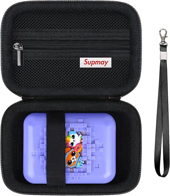 The Carrying Case for Bitzee/Disney Interactive Toy/Magicals Interactive Toy Digital Pet, Gifts for Virtual Pet Enthusiast/Girls & Boys, Travel Case with Mesh Pocket for Battery, Cable, Black