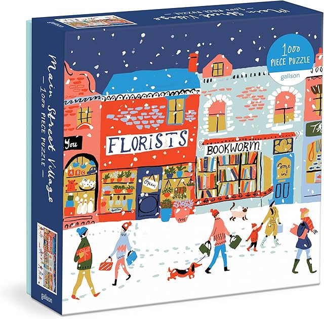 The Galison Main Street Village 1000Pc Puzzle, Multicolor