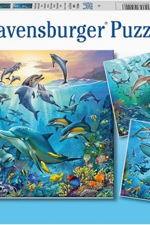 The Ravensburger Ocean Life Puzzle Set | 3x49 Piece Jigsaw Puzzles for Kids | Screen-Free Activity | Boosts Concentration and Focus | Great Gift