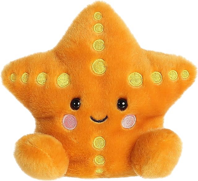 The Aurora® Adorable Palm Pals™ Treasure Starfish™ Stuffed Animal - Pocket-Sized Play - Collectable Fun - Orange 5 Inches