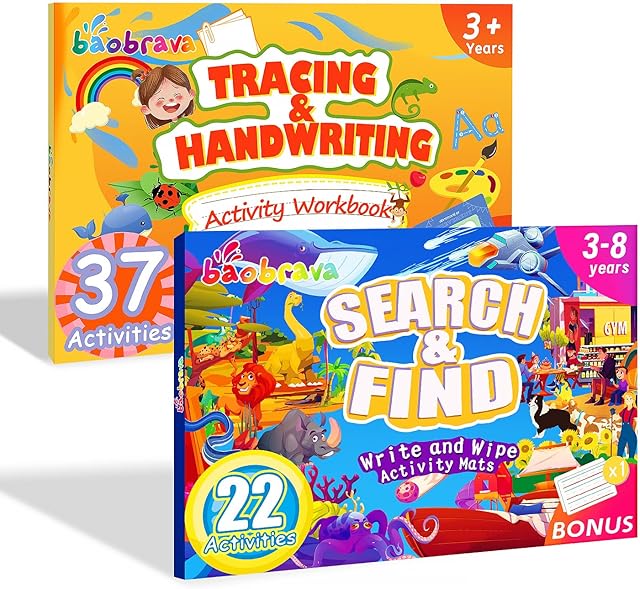 The Special Bundle: 50+ Preschool Learning Activities - Search and Find Book, and Handwriting Practice & Tracing Books for Kids 3-8