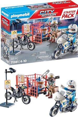 The Playmobil 71381 City Action Police Starter Pack, Police Gifting Toy, Fun Imaginative Role-Play, PlaySets Suitable for Children Ages 4+