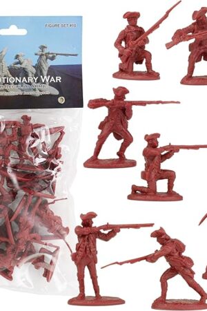 The Revolutionary War British Regular Army - 16 Red Soldier Figures 1:32 Scale