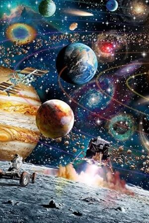 The Ravensburger Outer Space 150 Piece XXL Piece Jigsaw Puzzle forKids - | Unique Piece Design | Anti-Glare Surface | Skill-Building, Fun Activity | Amazon Exclusive
