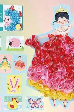 The Poke Art Kits for Kids, Fabric Art Frenzy for Kids, Enchanted Fabric Art Set Crafts for Girls Ages 4-8, 6-8, 8-12, 5, 6, 7, 8, 10 (C-Fairy Tale Kingdom)