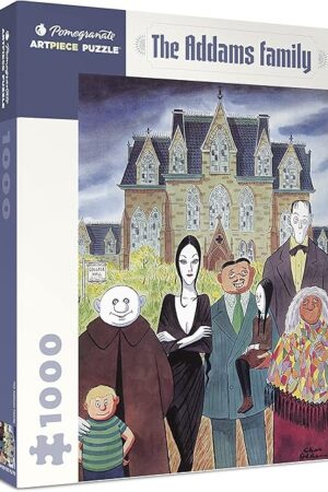 The Pomegranate 1000-Piece The Addams Family Jigsaw Puzzle for Adults, Wednesday Addams, Uncle Fester, Matte Finish, Snug Fit