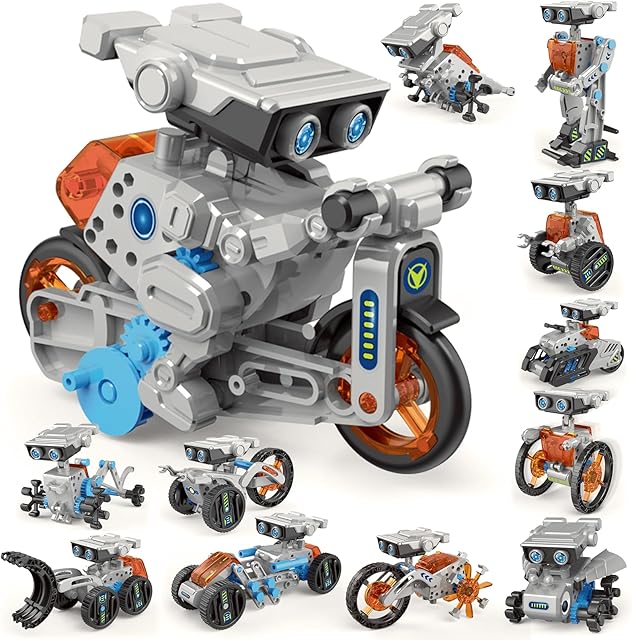 The 12-in-1 STEM Robot Kit Toys for Kids 8-12 12-16, DIY Robot Building Educational STEM Science Kits for Kids Age 8-12 12-16, 8 9 10 11 12 13 14 15 16 Year Old Boy Birthday Gifts