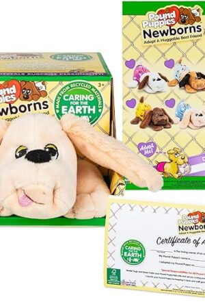The POUND PUPPIES Newborns Plush - Sleepy - Tan, Eco Friendly