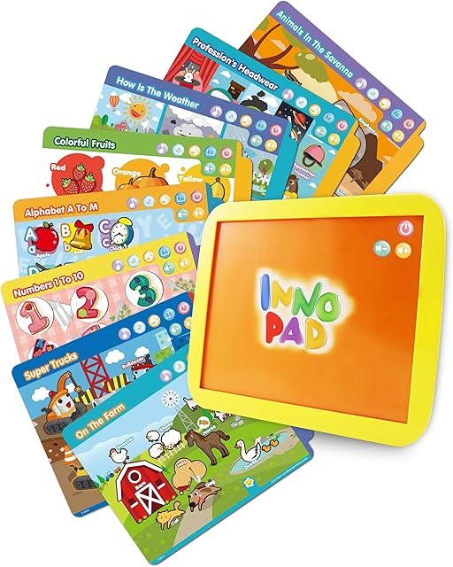 The BEST LEARNING INNO PAD Smart Fun Lessons - Educational Tablet Toy to Learn Alphabet, Numbers, Colors, Shapes, Animals, Transport for Toddlers Ages 2 to 5 Years Old | Educational Birthday Gift