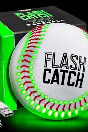 The Rechargeable Light Up Baseball - Sports Gifts for Boys - Ball Accessories Gear Gift Ideas for Teenage Boy - Glow in Dark Balls - Cool Stuff for Teen Kids Age 8, 9, 10, 11, 12, 13, 14 Year
