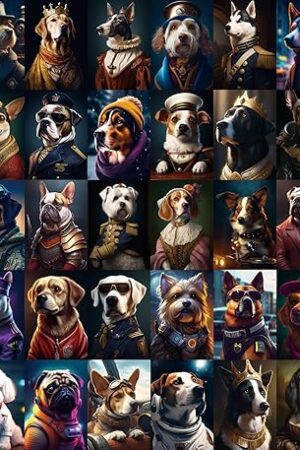 The Portrait Dog Puzzle Dogs Puzzles 1000 Pieces for Adults, Animal Jigsaw Puzzles for Adults, Funny Puppy Bulldog Jigsaw Puzzle Family Collage Puzzles as Home Decor