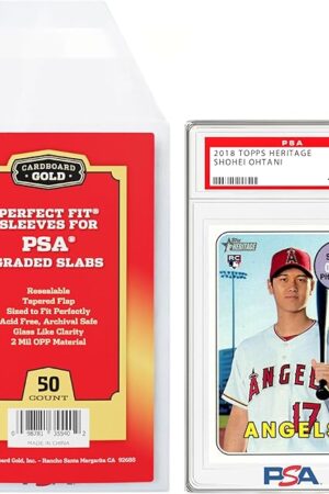 The PSA Graded Card Sleeves – 50 Count with PSA Logo, Resealable Slabs Sleeve - Precise Fit Slab Protector for Grading Baseball Football Gaming Trading Sports Cards