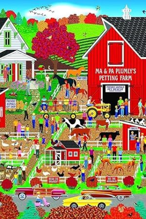The RoseArt - Home Country - Plumly's Petting Farm - 1000 Piece Jigsaw Puzzle for Adults