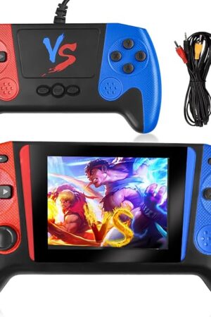 The Q21 Retro Handheld Game Console – 3.5" Portable Mini Screen,500 Built-in Classic Games,Two Players Battle,1020mAh Rechargeable Battery Electronic Games for Teens Birthday and Party Gifts
