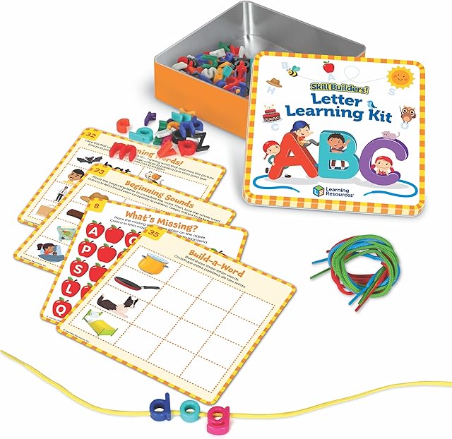 The Learning Resources Skill Builders Letter Learning Kit, Alphabet Learning Toys, Montessori Toys, Homeschool Supplies, Preschool Classroom Must Haves, Toddler Learning Activities, Lacing Cards