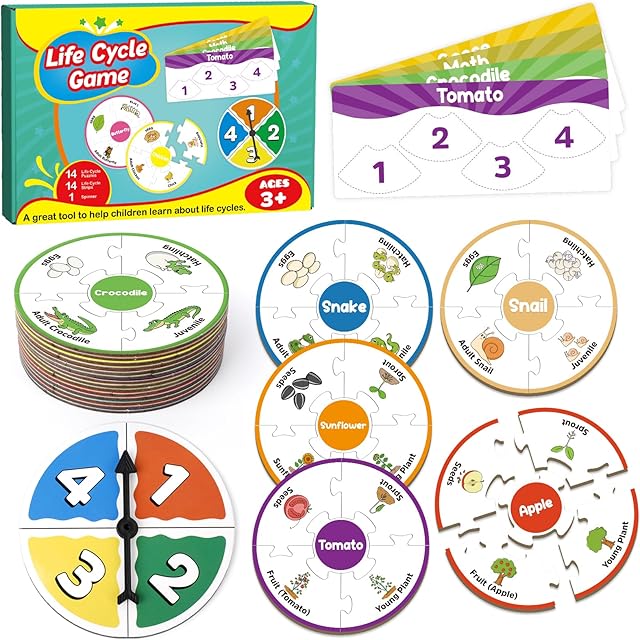 The Life Cycle Toys for Kids, Toddler Puzzles, Preschool Science Kits for Kids 3-5, Kindergarten Learning Activities, Learning Education Toys, PreK Classroom Essentials, Homeschool Supplies